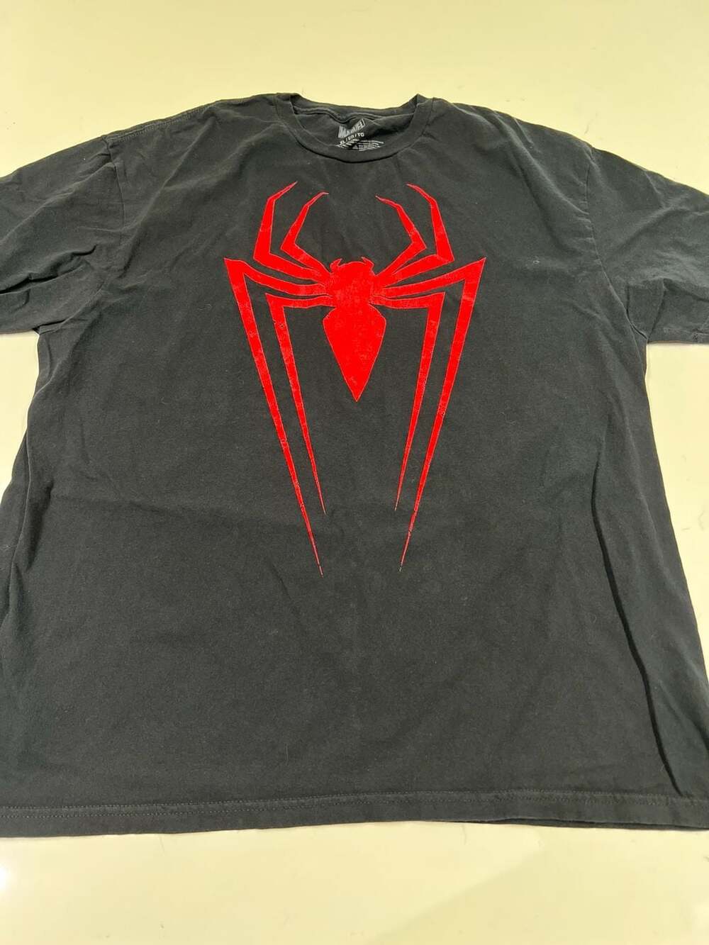 Marvel The Amazing Spider-Man 2 Red Spider Logo Black Cotton T-Shirt